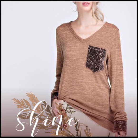 Boutique Tops - Perfect Sequin Sweater Top